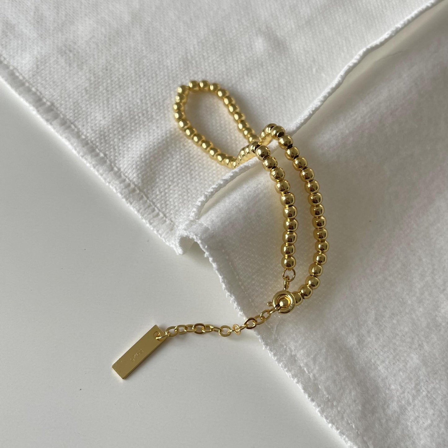 Round Beads Gold Beads Bracelet Minimalist INS Jewelry